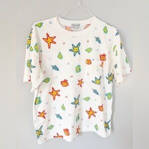 Vintage 90’s Color Cues - Unisex All Over Beach Print T Shirt with Pocket size L